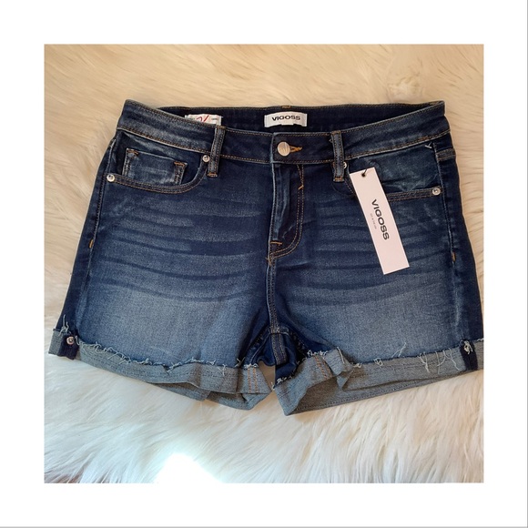 Vigoss Pants - Vigoss Marley Mid Rise Denim Shorts - NWT - Size 28
